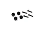 Yeah Racing Black Aluminium 7mm Wheel Hexes 4Pcs w/ Pins KYMX-006