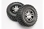 Traxxas 2.2/3.0" BFGoodrich Mud Terrain T/A KM2 Tyres on Satin Chrome/Black Split-Spoke Rims - Glued Wheels 2Pcs 6873
