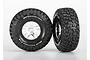 Traxxas 2.2/3.0" BFGoodrich Mud Terrain T/A KM2 Ultra Soft Tyres on Satin Chrome/Black Split-Spoke Rims - Glued Wheels 2Pcs 6873X