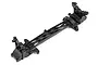 Maverick Ion composite top deck and shock towers assembly for RC car, featuring a black plastic frame with integrated mounting points.