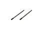 Two ARRMA RC shock shafts shown side-by-side against a plain white background.