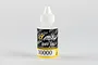 A bottle of Alpha 30,000cPs differential oil for RC cars, featuring a clear plastic squeeze bottle with a black and yellow label.