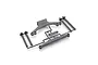 A black plastic Kyosho body mount set for Inferno GT/GT2 RC cars, shown on a parts tree.