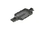 A grey composite short wheelbase main chassis for an ARRMA RC vehicle, viewed from an elevated angle showing the internal structure.