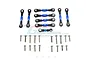 GPM Blue Aluminium Adjustable Linkages 9Pcs w/ Hardware GT160-B-BEBK