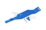 GPM Blue Aluminium Hoss 4X4 Battery Hold Down 3Pcs HS0126-B