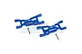 GPM Blue Aluminium Front Lower Suspension Arms 2Pcs w/ Hardware LM055-B