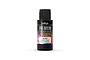 A 60ml bottle of Vallejo Premium Airbrush Color in Metallic Black, featuring a black cap and a label with colorful abstract graphics.
