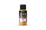 A bottle of Vallejo Premium Airbrush Color in Gold, 60ml, featuring a black cap and a label with the product name and code 62.049.