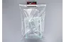 A clear, unpainted 1/10 scale RC car body shell by Killerbody, sealed in a plastic bag with included decal sheets and accessory parts.