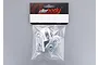 Killerbody 1/10 Alfa Romeo 2000 GTAm chromed light bucket set in a sealed plastic retail bag with a branded header card.