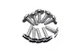 A cluster of eight silver-coloured metal button head washer screws arranged in a circle on a white background.