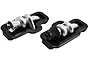 Two RPM RC scale bonnet mount twin turbo accessories with chrome turbo housings and black plastic bases.