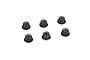 TLR 4mm Black Aluminium Flanged Serrated Nyloc Nuts 6Pcs TLR336000