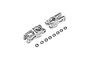 Losi Gunmetal Aluminium Rear Hubs 2Pcs w/ Hardware LOS334011