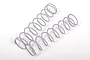Two grey RC shock springs with yellow identification markings on a white background.