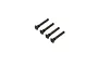 A set of four Losi outer partial thread hinge pin screws arranged in a row against a white background.