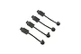 Losi Black Silicone Body Pin Retainers 4Pcs LOS230072