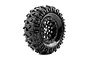 Louise 1.9" CR-Rowdy Super Soft Tyres on Black Rims - Glued Wheels 2Pcs L-T3347VB
