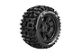 Louise 5.5" X-Pioneer Sport MFT Tyres on 7 Spoke Black Rims - Glued Wheels 2Pcs L-T3296BM