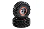 Losi 3.2" Maxxis Creepy Crawler LT Tyres on Red/Grey Rims - Glued Wheels 2Pcs LOS45029