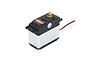 Spektrum S904 waterproof RC servo with a black top, silver metal heat sink case, and brass output spline, shown against a white background.