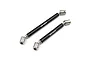 Two Yeah Racing black HD steel centre drive shafts for RC cars, featuring silver universal joints at both ends.