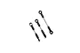 Three metal and plastic servo pushrods for a Blade 230 S RC helicopter, shown against a white background.
