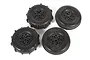 Axial 1.2/1.6" ST28 Razor Front & Rear Paddle Tyres on Black Rims - Glued Wheels 4Pcs AXI41000
