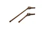 Two Yeah Racing spring steel CVD drive shafts for RC vehicles, shown against a plain white background.