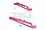 GPM Red Aluminium Front & Rear Chassis Brace Set MAF016FR-R