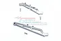 GPM Racing silver aluminium chassis brace set with mounting screws on a white background.