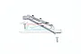 GPM Racing grey aluminium front chassis brace with two included screws on a white background.