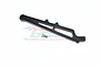 A black aluminium rear chassis brace for RC cars by GPM Racing, shown with a single mounting screw on a white background.