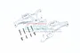 GPM Silver Aluminium Front Lower Suspension Arms Set MAM055-S