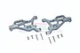 GPM Grey Silver Aluminium Front Lower Suspension Arms 2Pcs w/ Hardware MAF055-GS