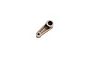 A single-arm metal servo horn for RC vehicles, featuring a splined center hole and a mounting hole at the end.