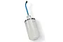 A translucent plastic 500cc fuel bottle with a blue metal spout and black cap, featuring Top Fueler branding.