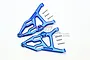 GPM Blue Aluminium Front Lower Suspension Arms 2Pcs UDR055-B