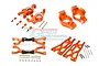 GPM Orange Aluminium X-Maxx Suspension & Drive Train Upgrade Set 52Pcs TXM54551921-OR