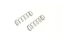 Two grey Kyosho RC shock absorber springs lying on a white background.