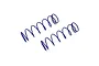 Two blue Kyosho big shock springs for RC cars, shown against a plain white background.