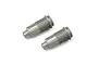 Two Kyosho Inferno MP9 HD coated shock bodies for 1/8 scale RC cars, featuring a threaded exterior for adjustable spring tension.