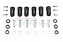 GPM Black Aluminium TRX6 +23mm Hex Adapters 6Pcs w/ Hardware TRX6010/23MM-BK