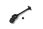 Kyosho HD steel front center universal drive shaft with a small grub screw on a white background.