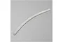 A single, slightly curved, translucent white plastic stuffing tube liner for an RC boat on a neutral grey background.