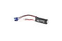 Dynamite 7.4V 600mAh 20C LiPo battery with a blue EC2 connector and a white balance lead.