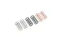 A set of six RC shock springs in three different colors, arranged in pairs on a white background.