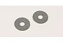 Two grey circular slipper pads for RC car drivetrain, shown on a plain white background.