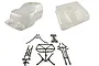 Axial Honcho Clear Unpainted Body Shell w/ Molded Rear Cage & Decal Sheet AX4025